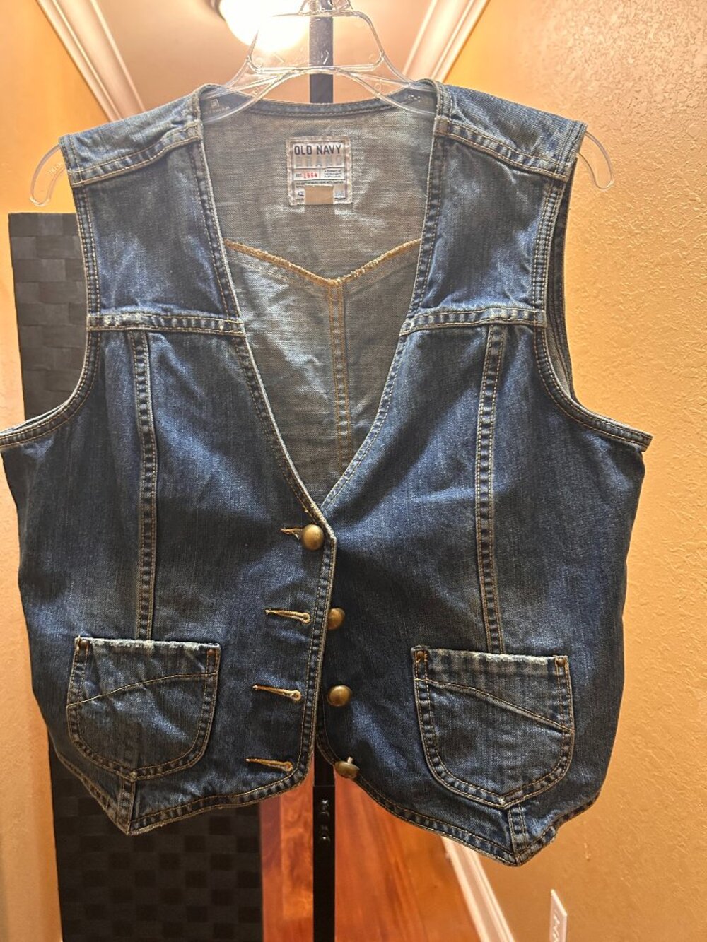 Vintage Denim Button Vest